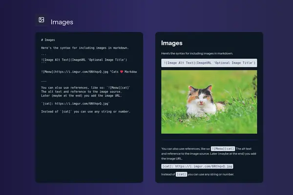 Screenshot of Learn Markdown