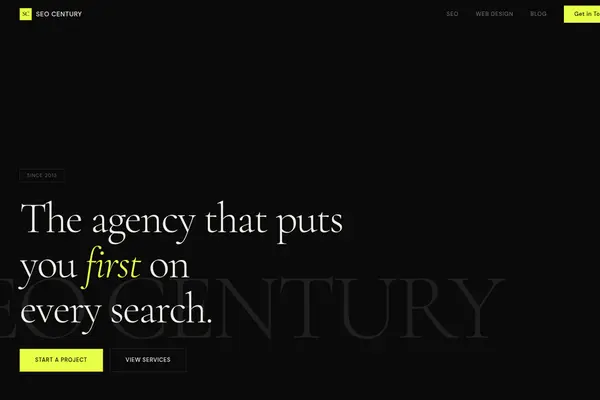 Screenshot of SEO Century